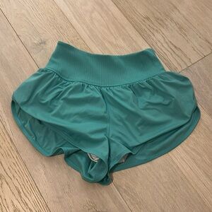 Teal free people athletic shorts